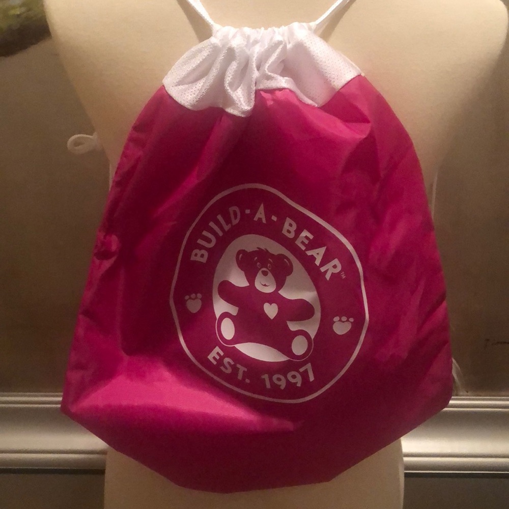 Build A Bear Workshop Pink Drawstring Backpack